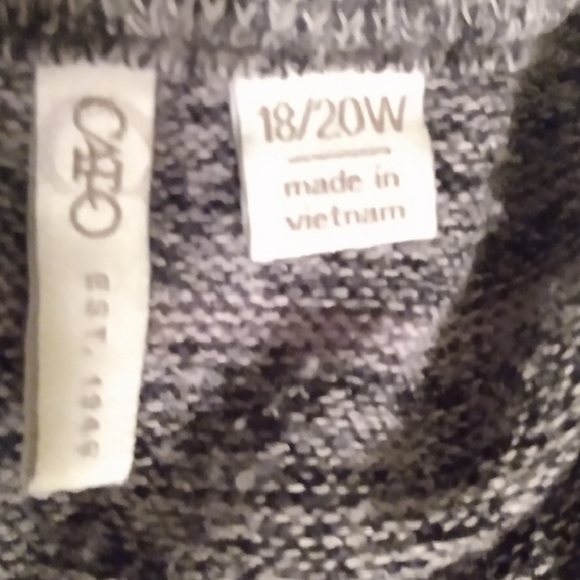 Cato Gray Striped Top Sz 18/20W - Picture 2 of 10